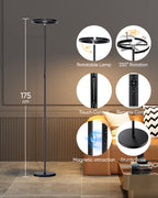 SIBRILLE MF19195 22W Floor Lamps | Black