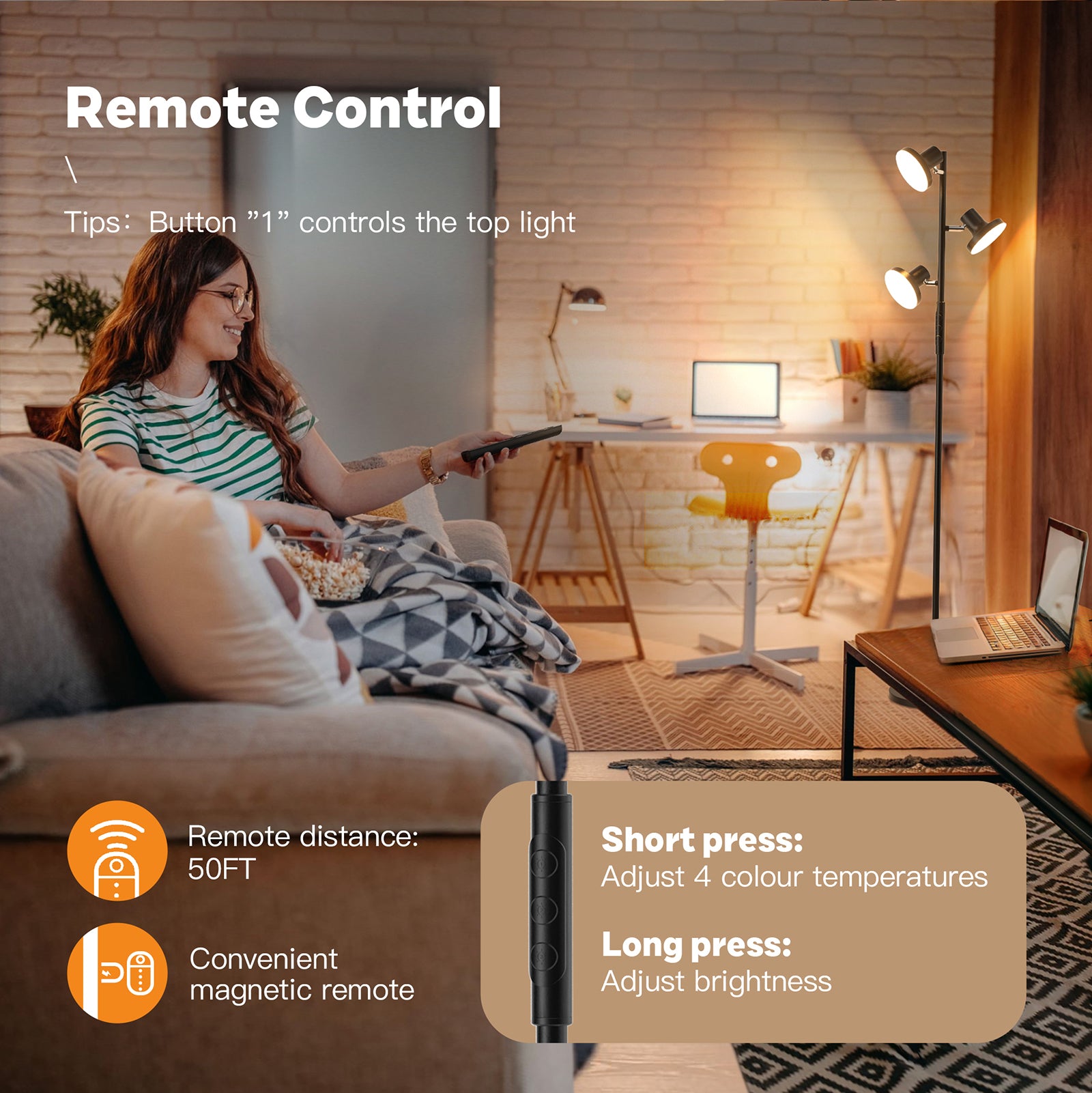 SIBRILLE FLH-036-F1 36W Floor Lamp | Black