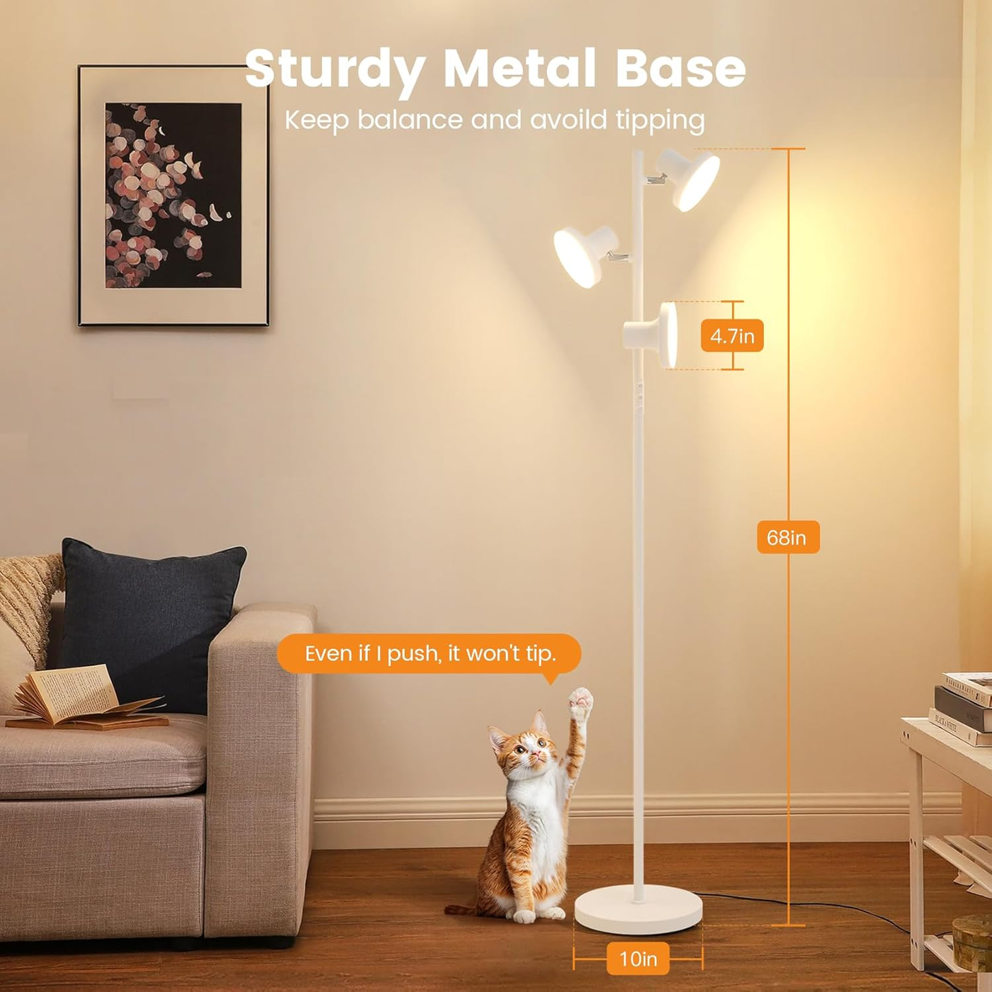 SIBRILLE 3-Head LED Tree Floor Lamp
