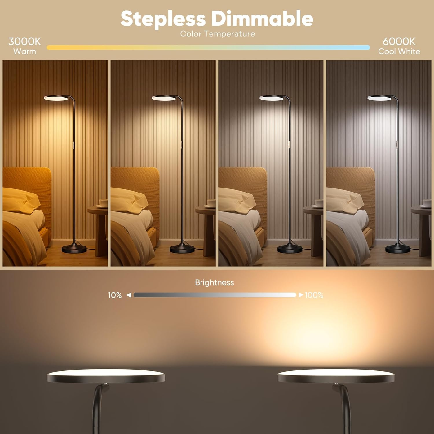 SIBRILLE 36W Rotating Floor Lamp