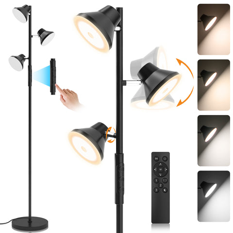 SIBRILLE FLH-036-F2 36W Floor Lamp | Black