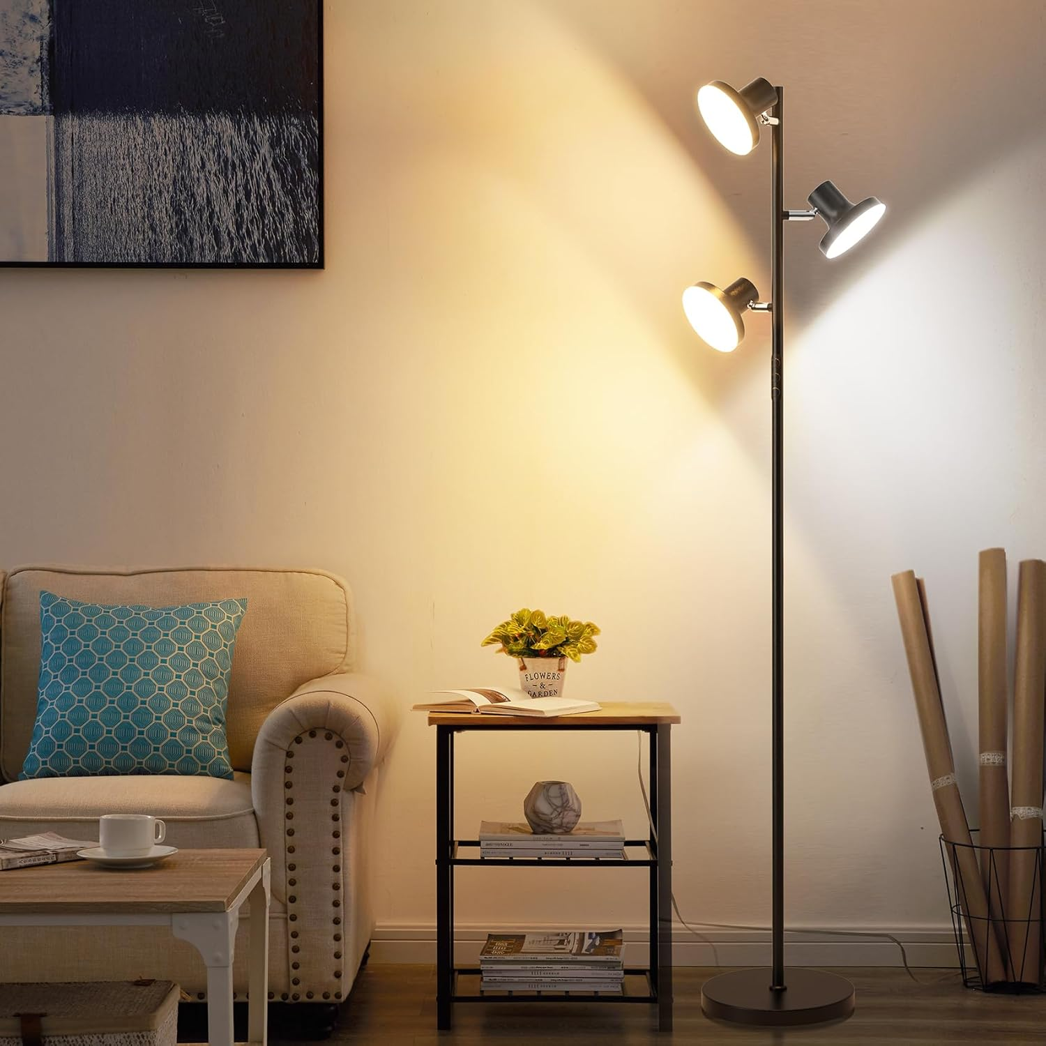 SIBRILLE 3-Head LED Tree Floor Lamp