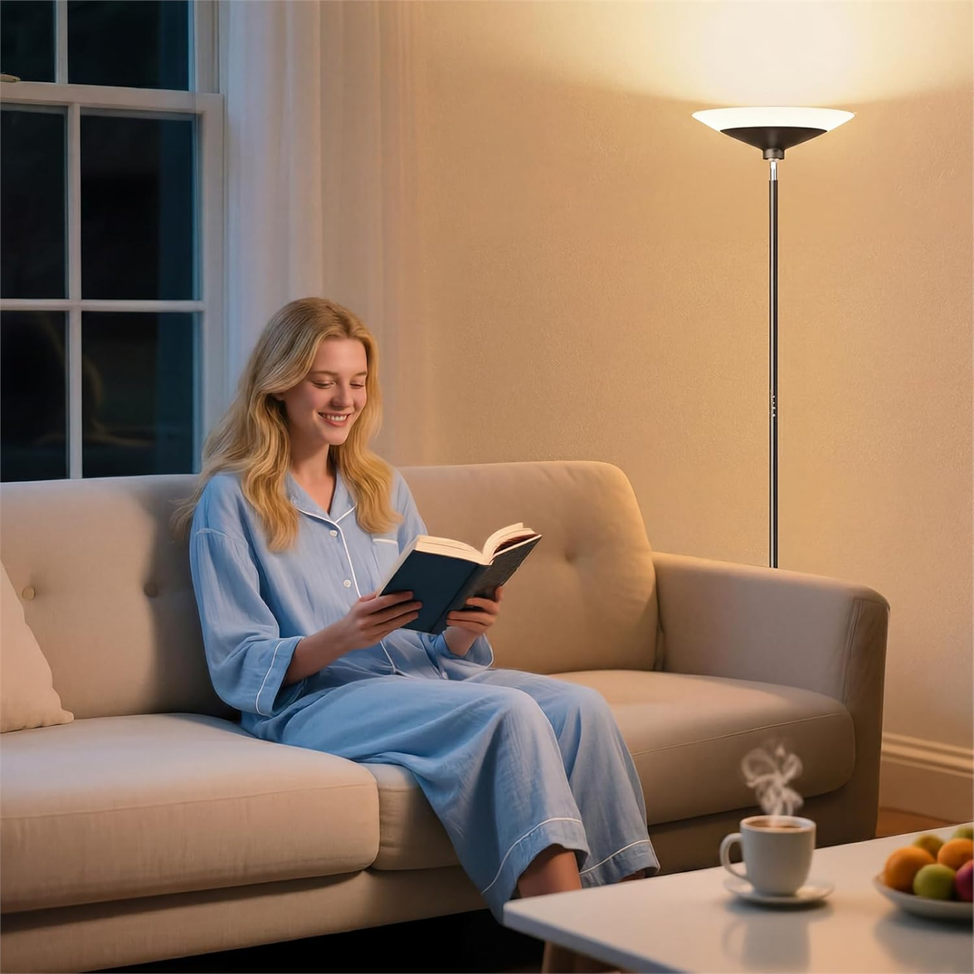 SIBRILLE Torchiere Floor Lamp - 72" Tall LED