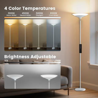SIBRILLE Torchiere Floor Lamp - 72" Tall LED