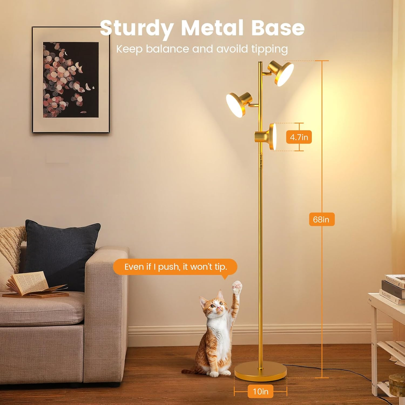 SIBRILLE 3-Head LED Tree Floor Lamp