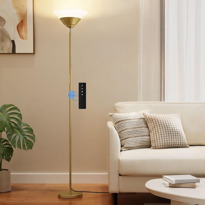SIBRILLE 30W Torchiere Floor Lamp B - Gold