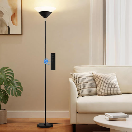 SIBRILLE 30W Torchiere Floor Lamp B - Black