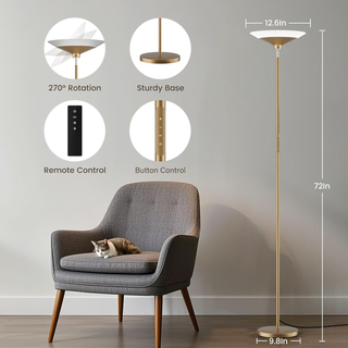 SIBRILLE Torchiere Floor Lamp - 72" Tall LED