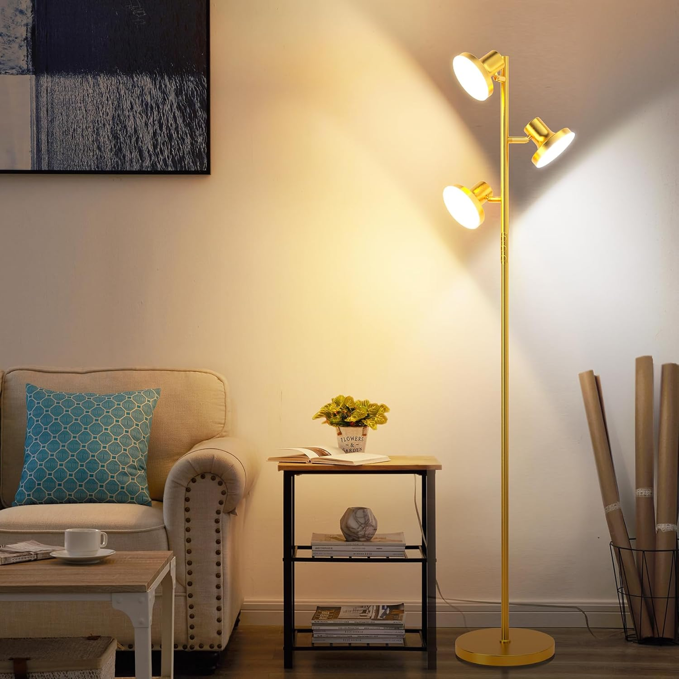 SIBRILLE 3-Head LED Tree Floor Lamp