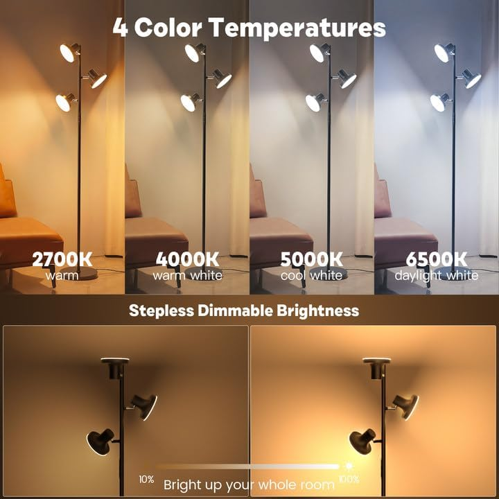 SIBRILLE 3-Head LED Tree Floor Lamp