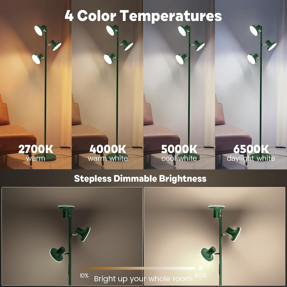 SIBRILLE 3-Head LED Tree Floor Lamp
