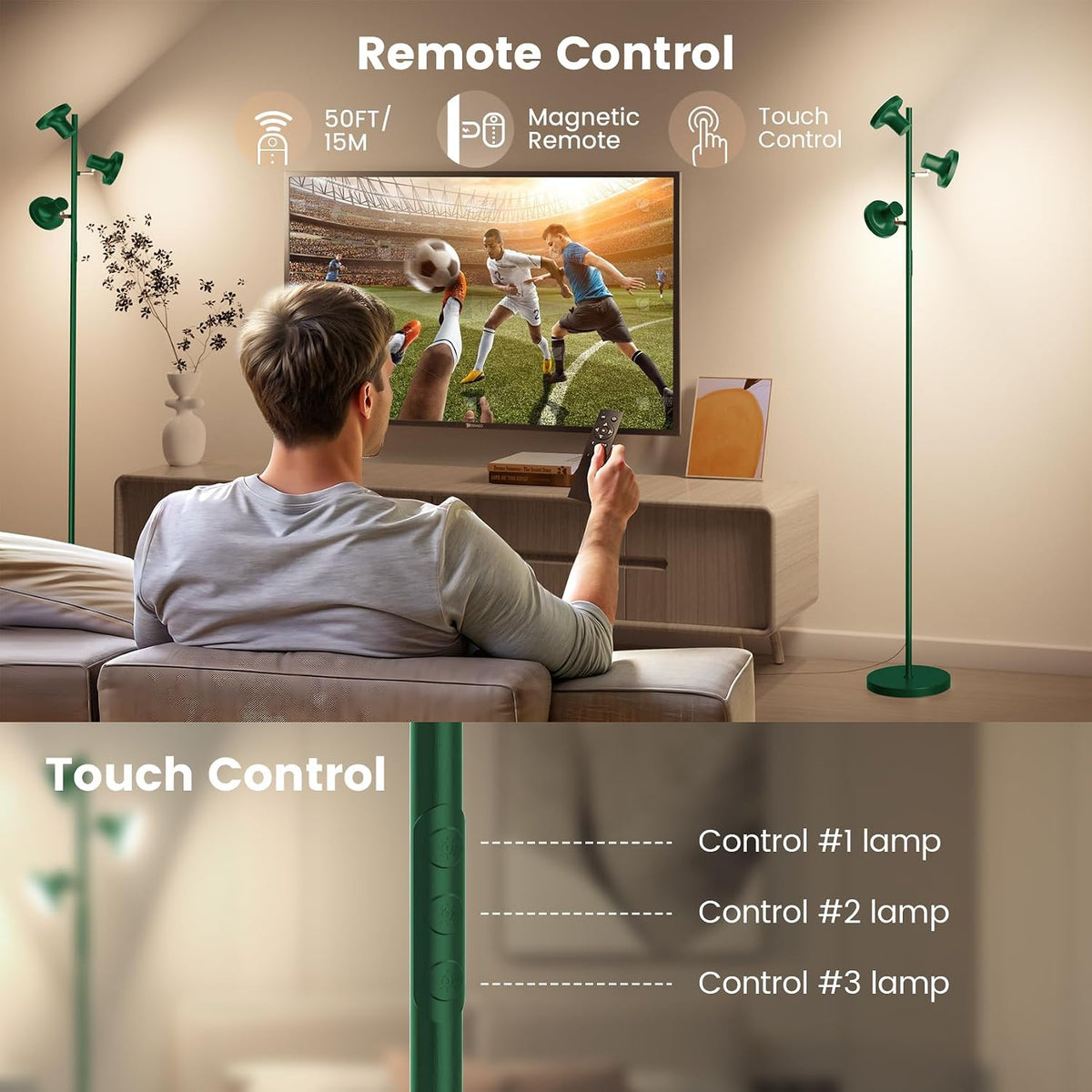 SIBRILLE 3-Head LED Tree Floor Lamp