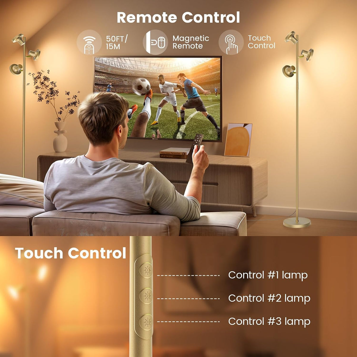 SIBRILLE 3-Head LED Tree Floor Lamp