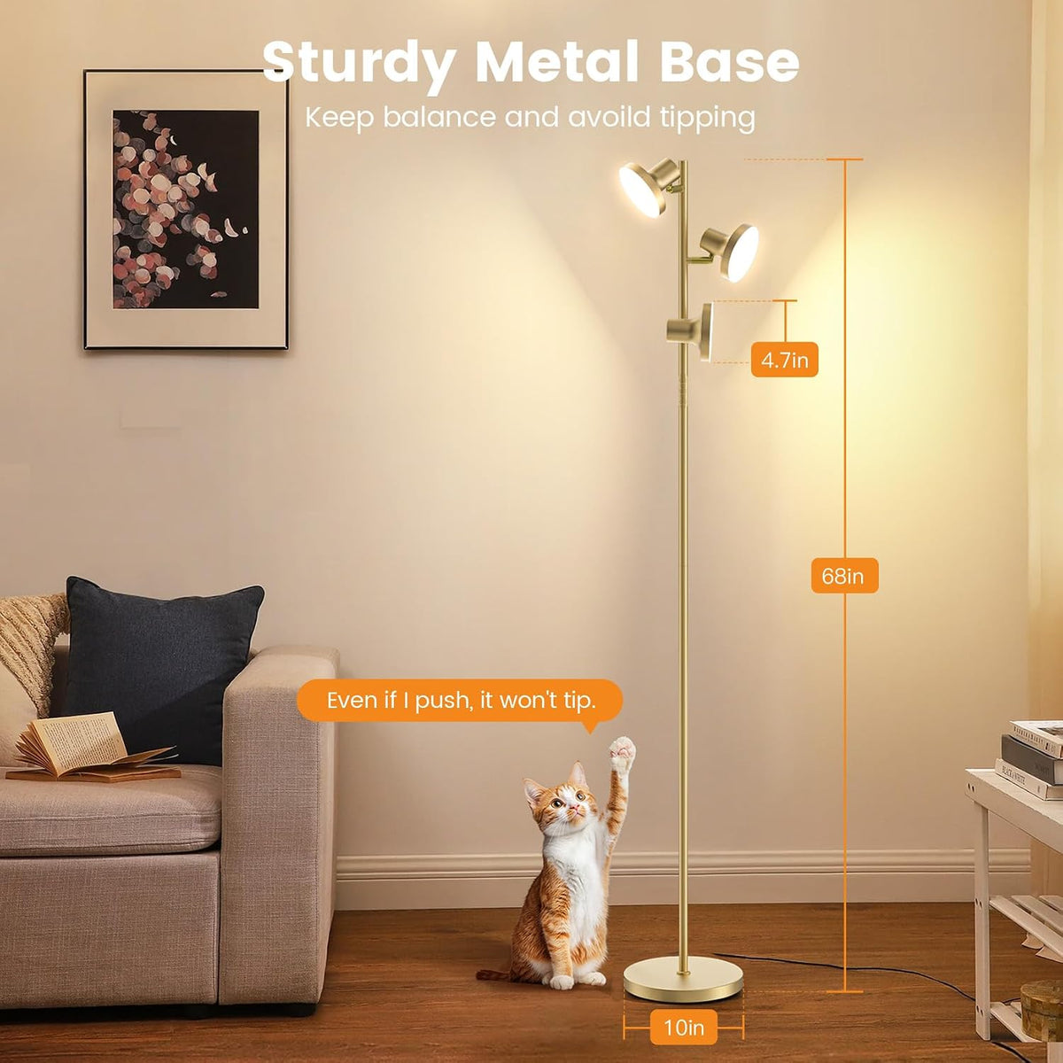 SIBRILLE 3-Head LED Tree Floor Lamp