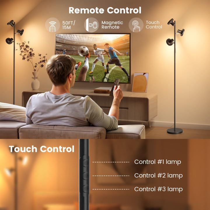 SIBRILLE 3-Head LED Tree Floor Lamp
