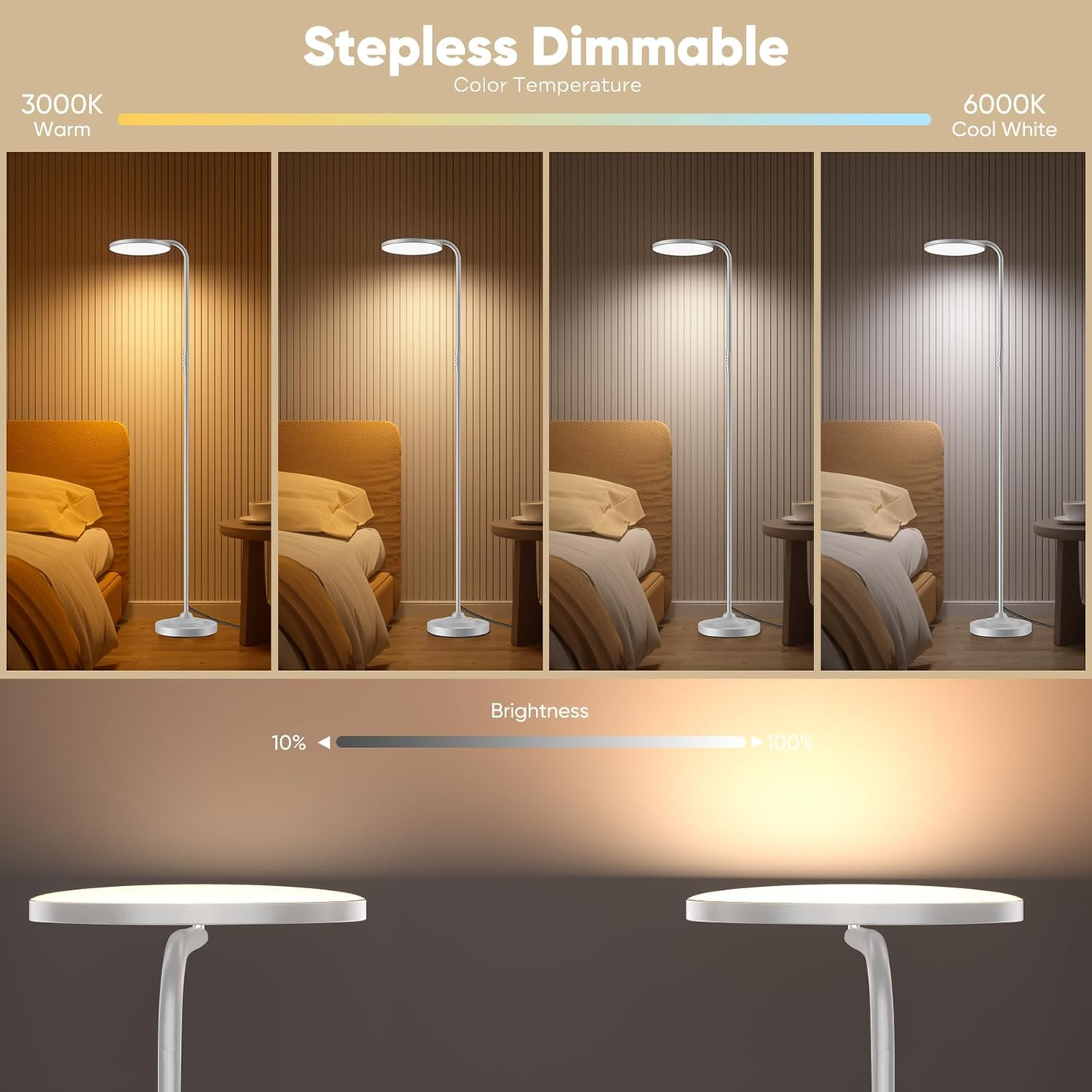 SIBRILLE 36W Rotating Floor Lamp
