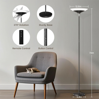 SIBRILLE Torchiere Floor Lamp - 72" Tall LED