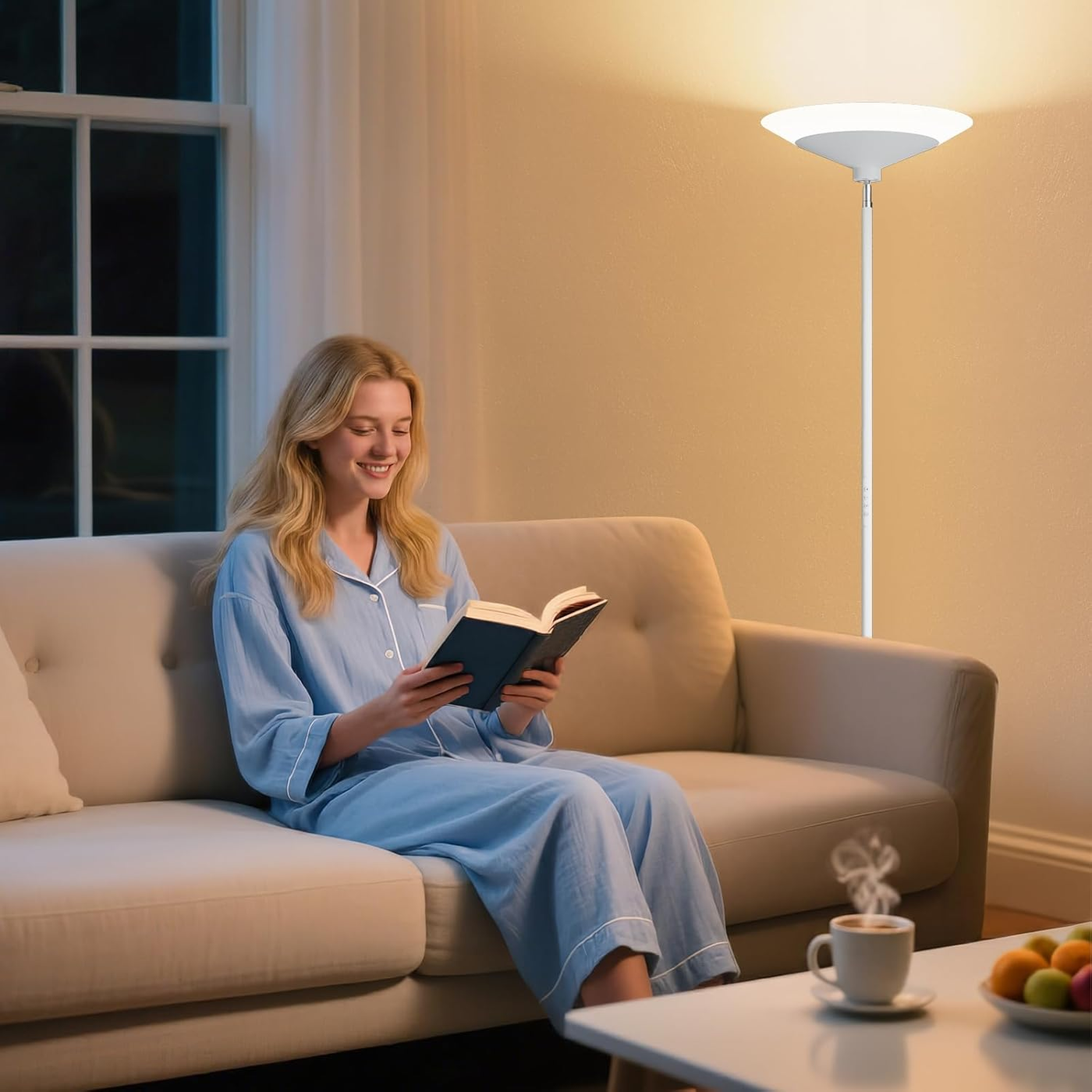 SIBRILLE Torchiere Floor Lamp - 72" Tall LED