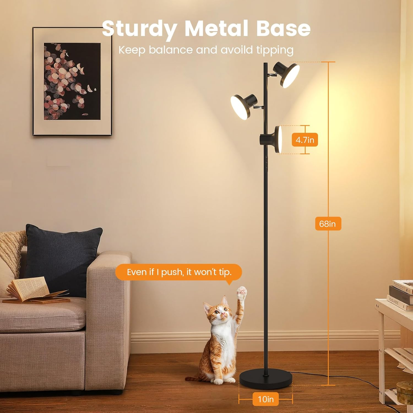 SIBRILLE 3-Head LED Tree Floor Lamp