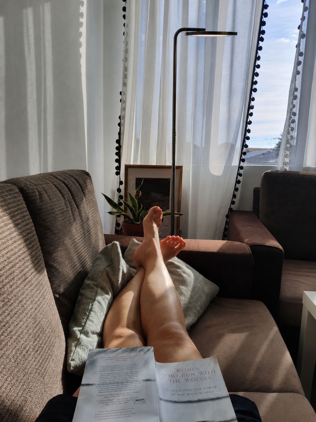 SIBRILLE 36W rotating floor lamp beside a bright window reading nook