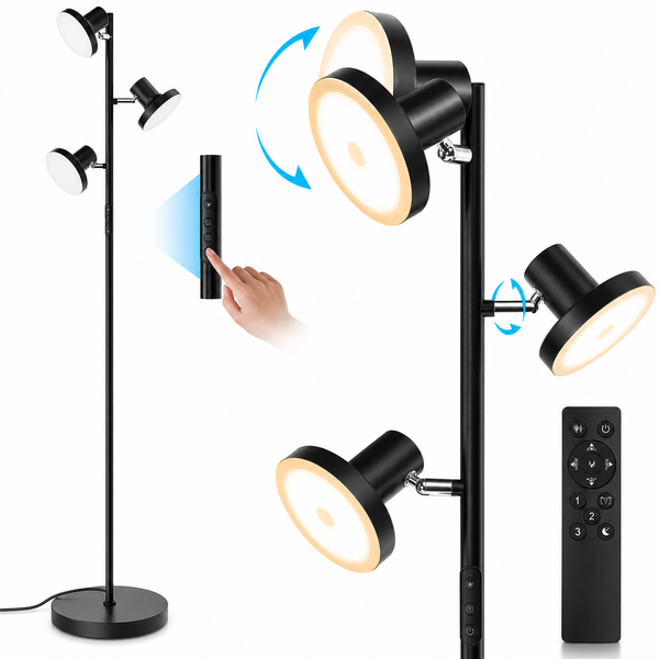SIBRILLE 3-Head LED Tree Floor Lamp no side border product image