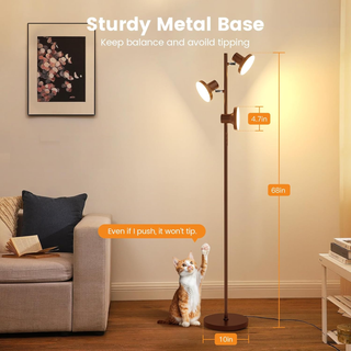 SIBRILLE 3-Head LED Tree Floor Lamp orange gallery image 8