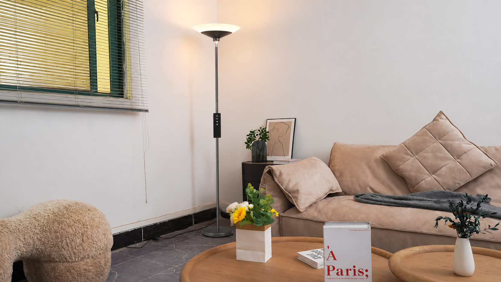 Stable base and premium floor lamp materials