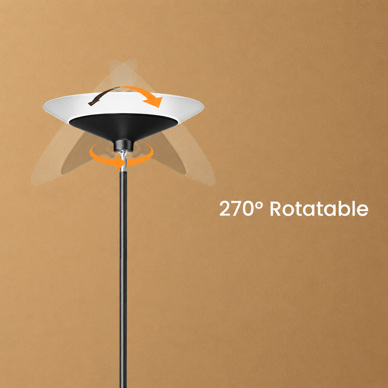Angle the rotatable lamp head