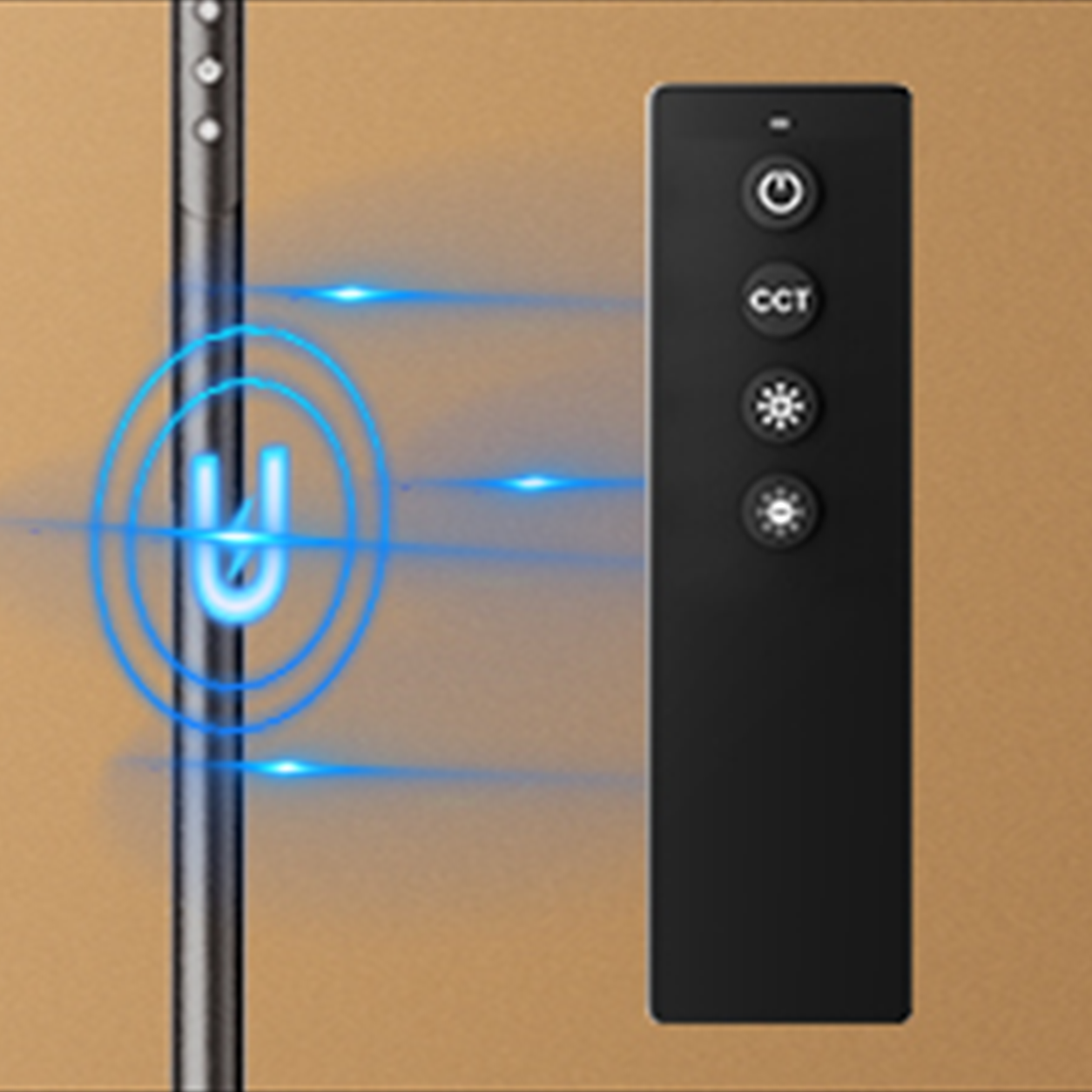 Power on and adjust the Sibrille floor lamp