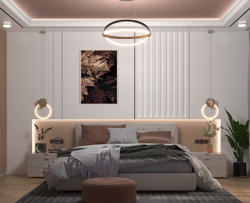 Bedroom lighting scene