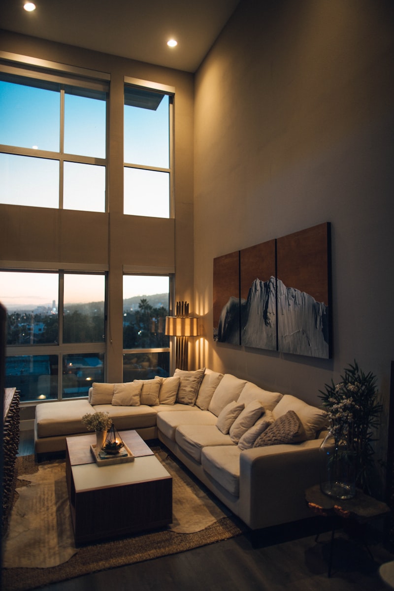 Living room lighting scene